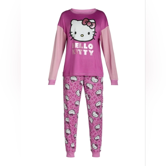 NWT Hello Kitty Women's Lounge Top and Pants with Socks Set 3-Piece Plus Size 2X - Picture 2 of 16